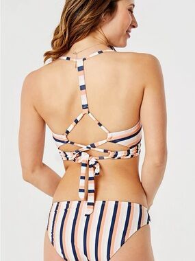 Carve Designs Striped Laguna Capitola XL D/DD Bikini Swimsuit Set